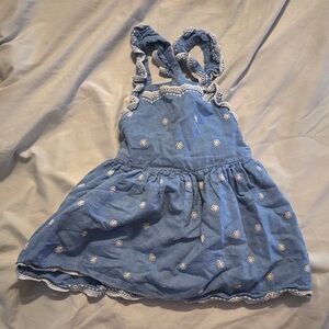 Cat & Jack Blue Sleeveless Dress with White Accents